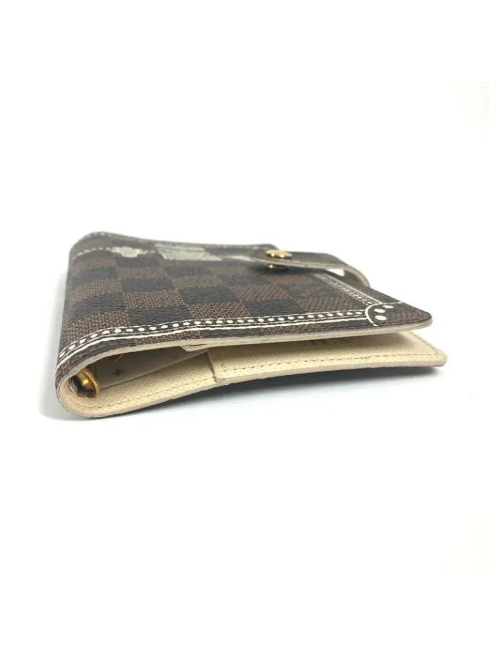 Louis Vuitton Notebook Cover Agenda PM Trunk Pattern Damier Canvas Ebene Brown